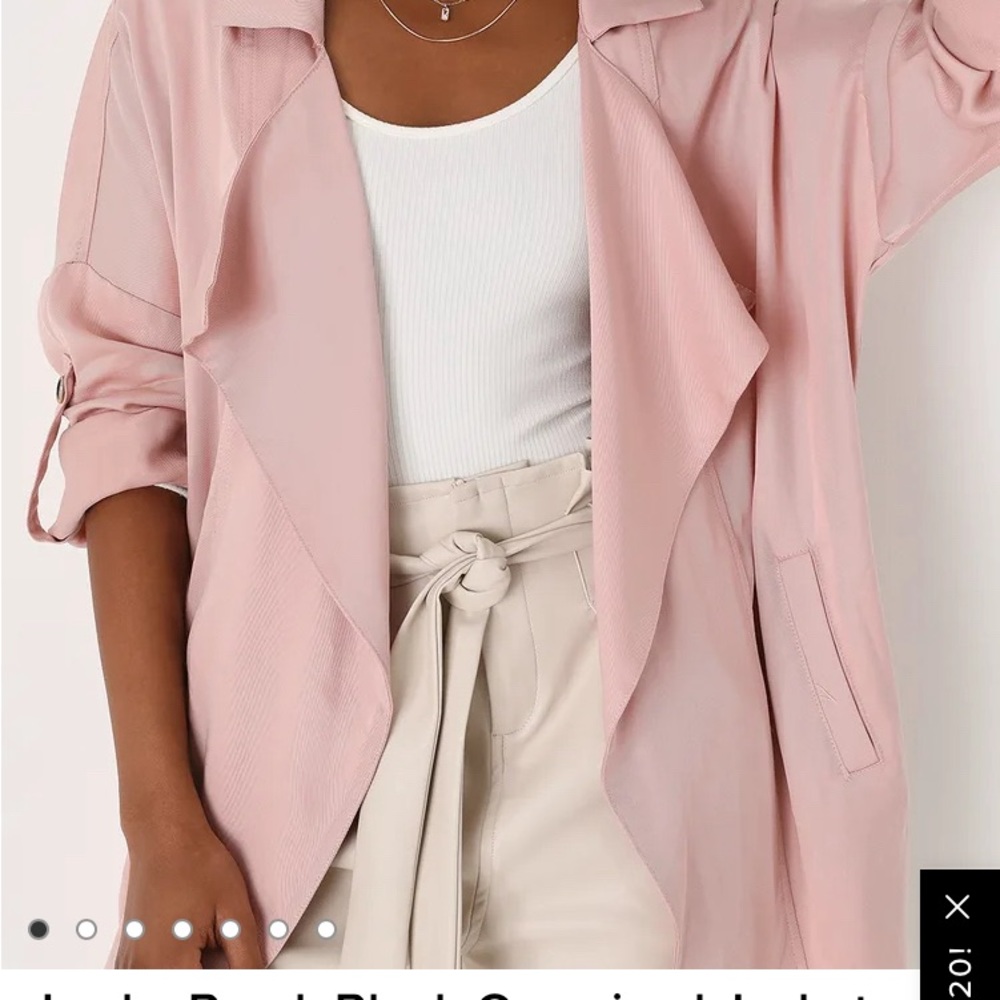Lucky Break Blush Oversized Jacket by Lulus